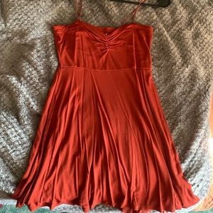 Flowy rusty orange dress